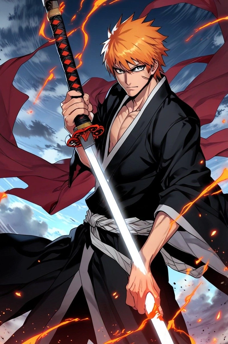 Ảnh Kurosaki Ichigo trong khoảnh khắc hành động đẹp mắt