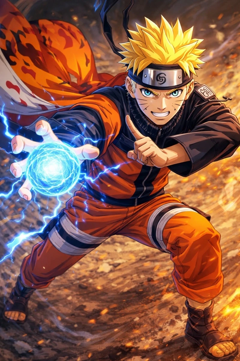 Ảnh Naruto ngầu mang phong cách hành động đầy năng lượng
