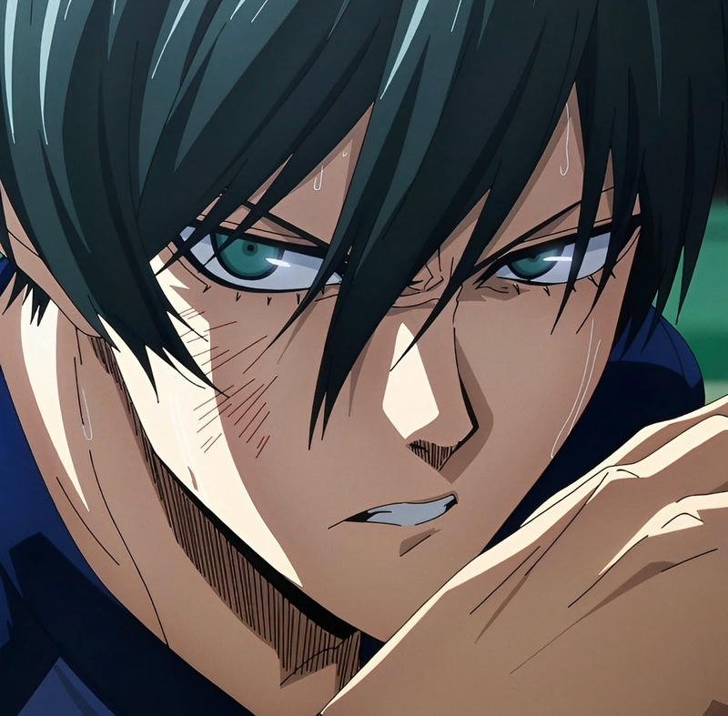 Ảnh Rin Itoshi lạnh sâu cùng ánh nhìn sắc lạnh đẹp