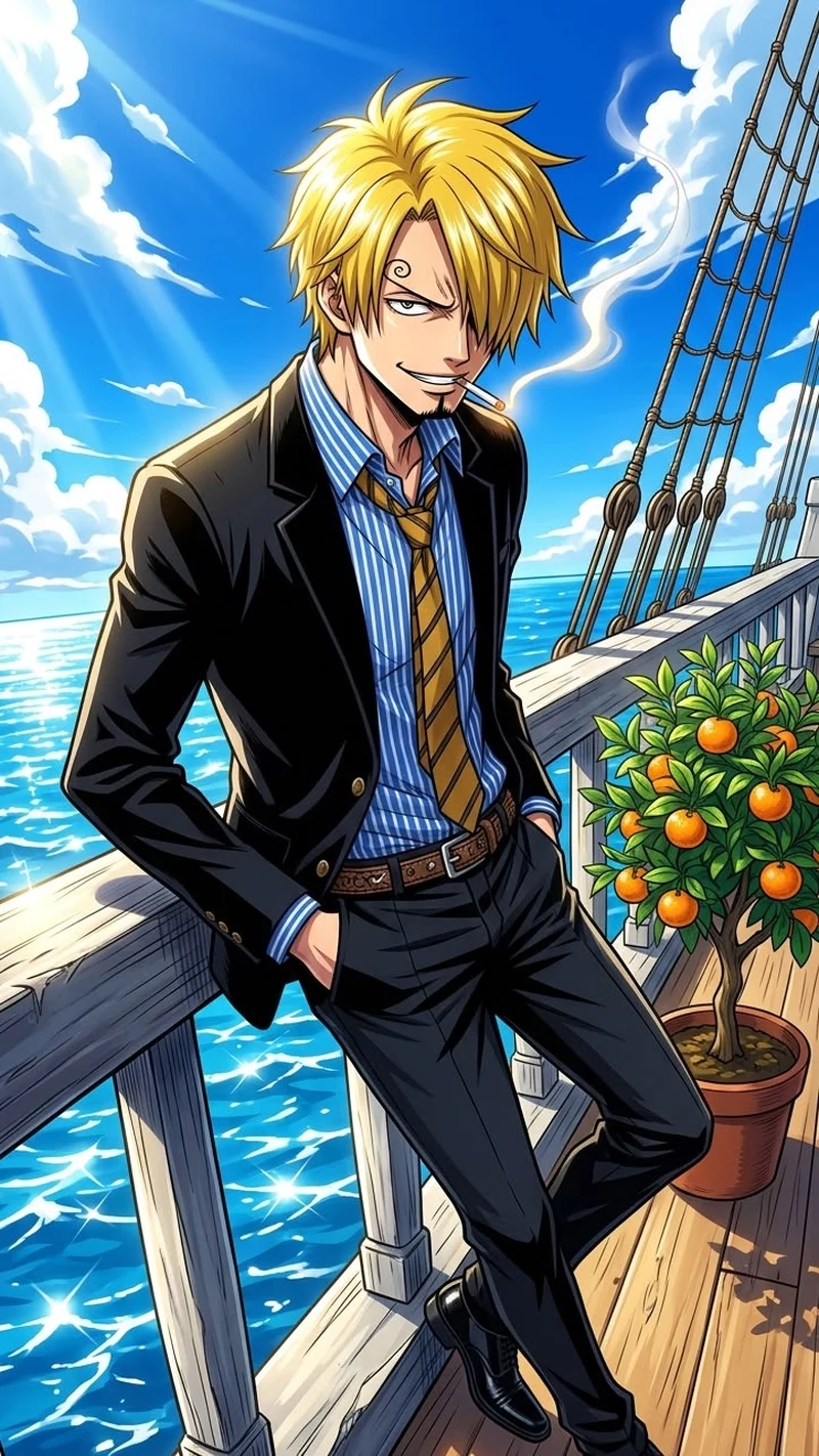 Ảnh Sanji với ánh nhìn điềm tĩnh cuốn hút
