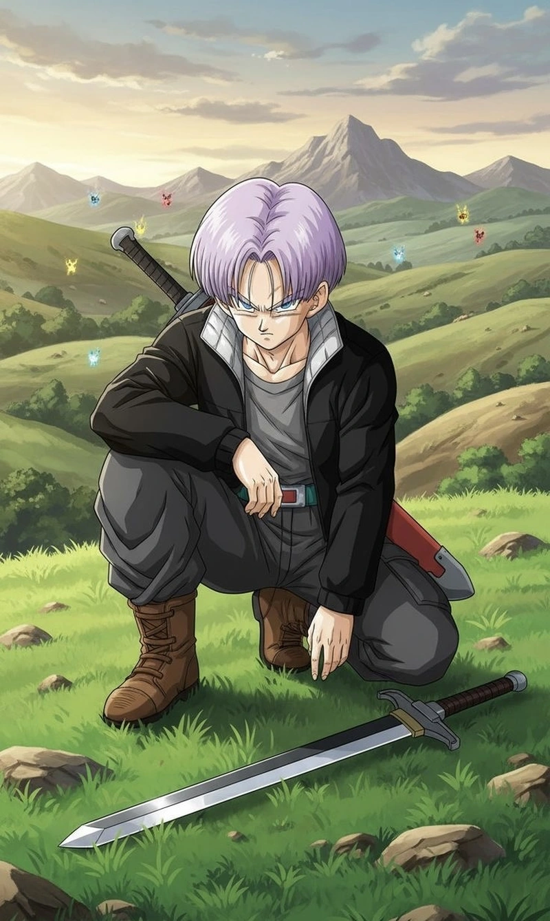 Ảnh Trunks góc nhìn cận mặt biểu cảm lạnh lùng