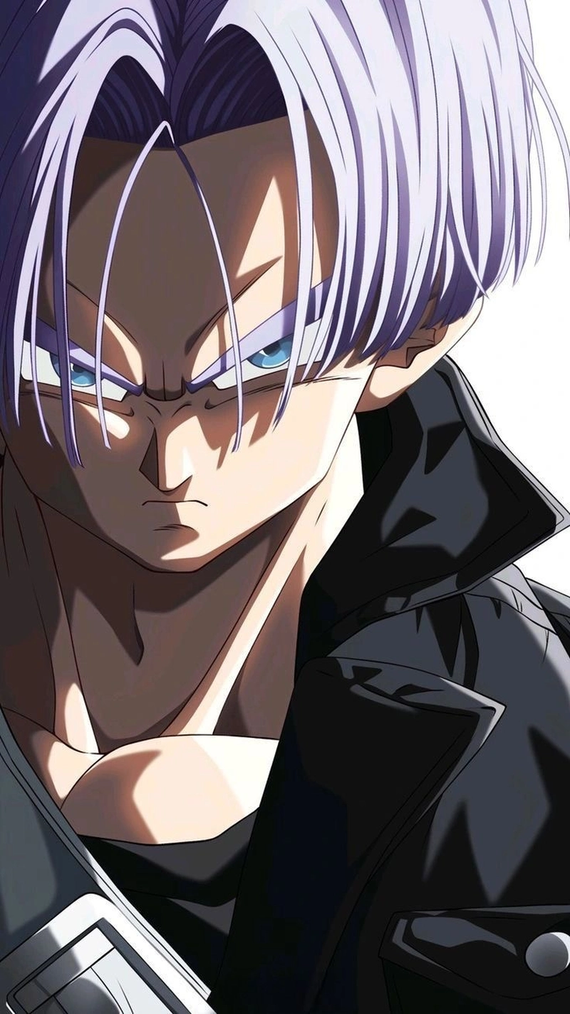 Ảnh Trunks với mái tóc tím bay trong gió