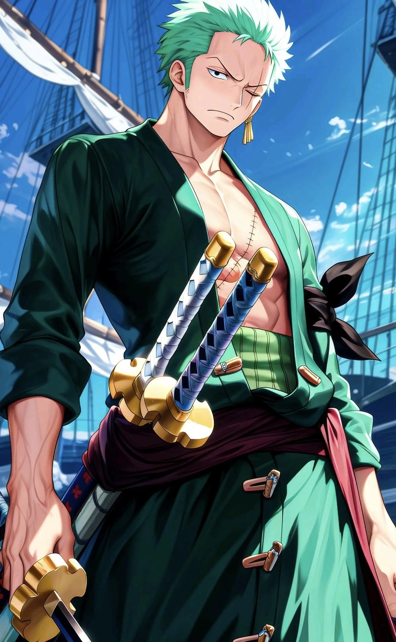 Ảnh Zoro mang khí chất anh hùng mạnh mẽ