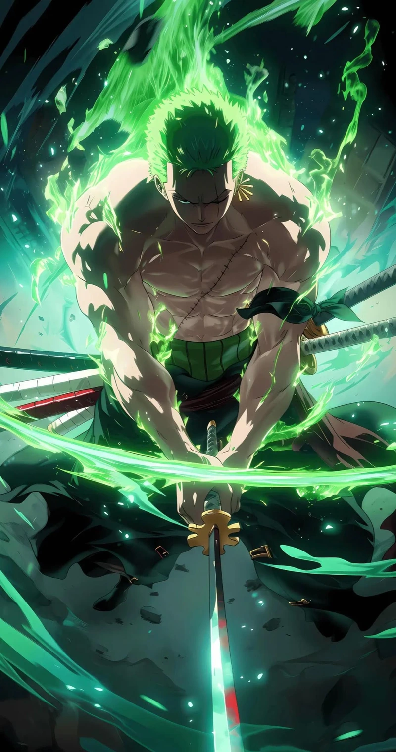 Ảnh Zoro trong khung cảnh chiến đấu kịch tính