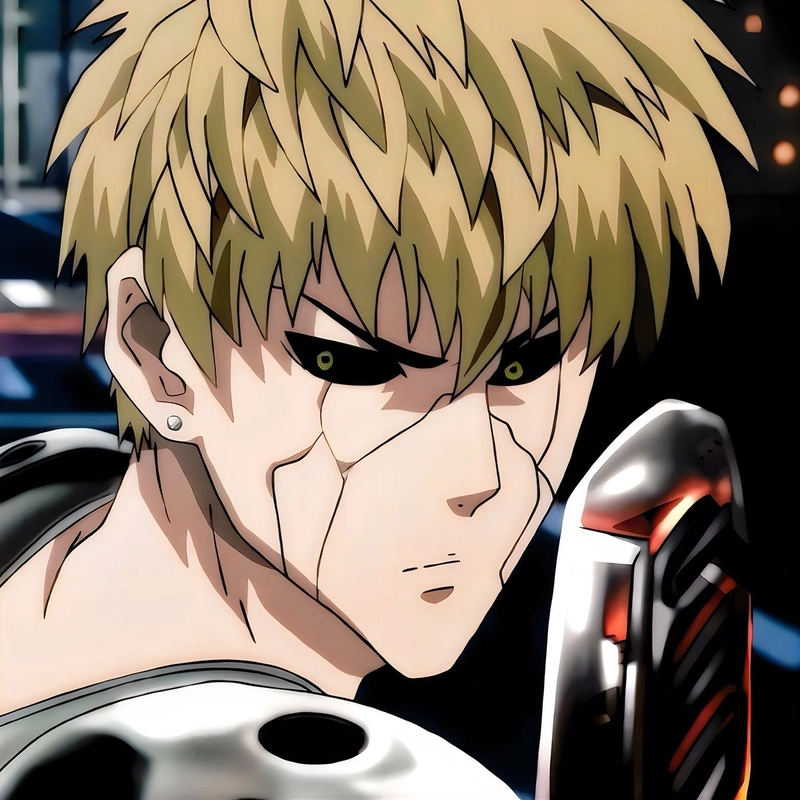 Ảnh anime Genos thần thái chiến binh mạnh mẽ