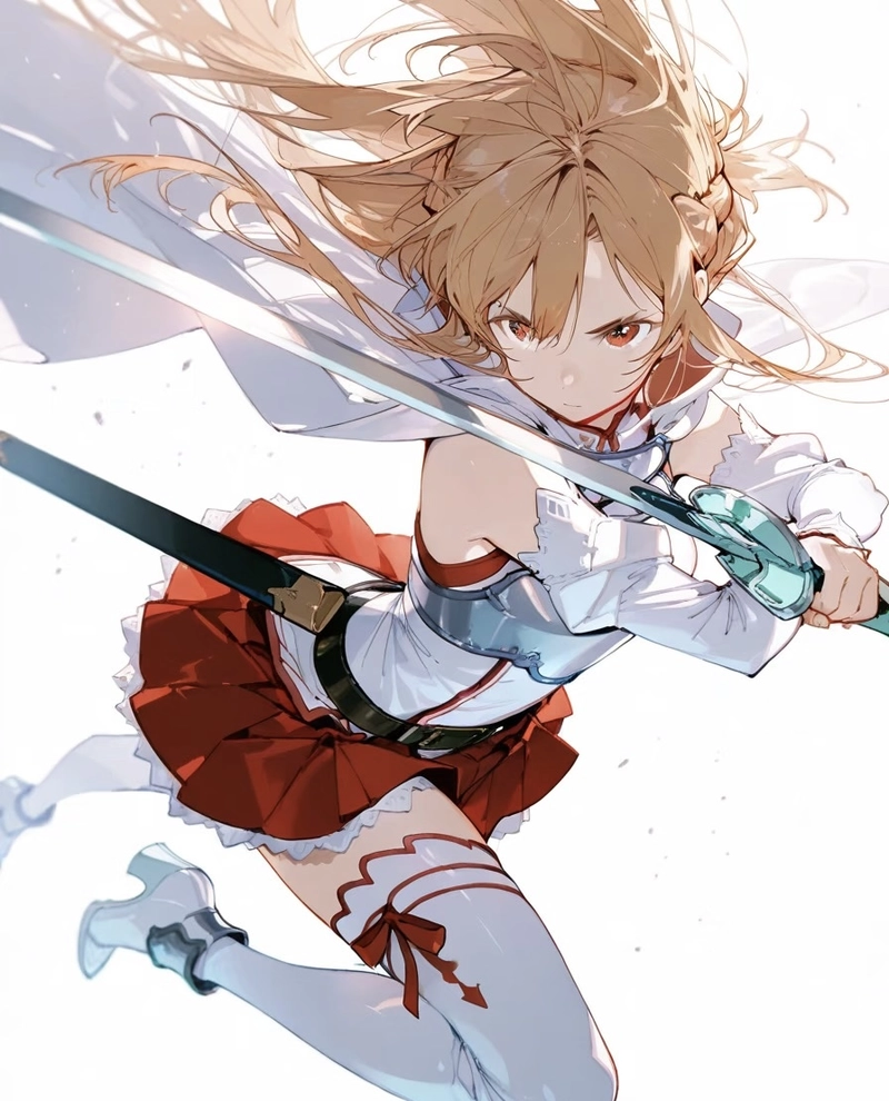 Ảnh anime nữ cầm kiếm cùng thần thái cuốn hút