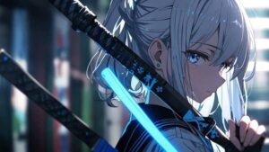 Ảnh anime nữ cầm kiếm thumbnail