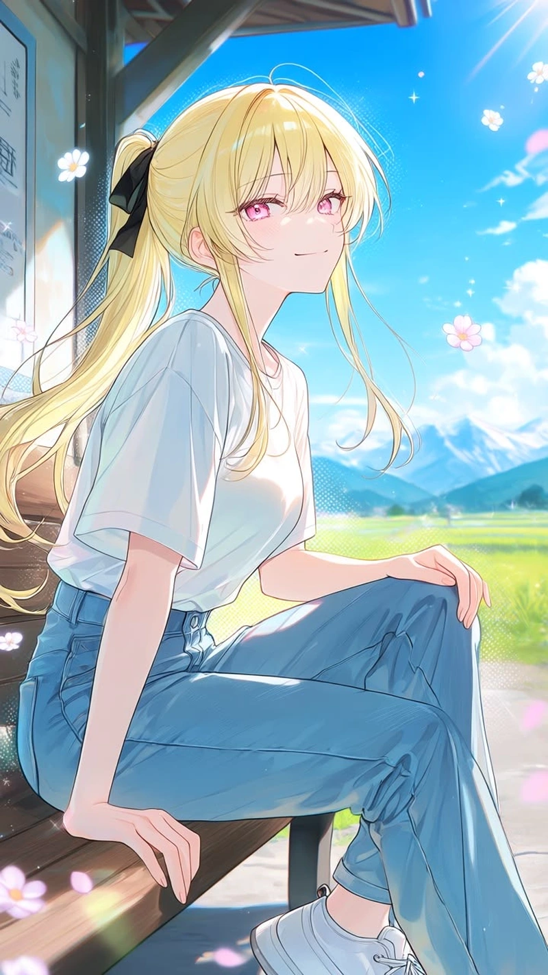Ảnh anime nữ với gương mặt thanh tú nổi bật