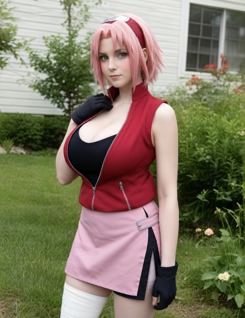 Ảnh cosplay Sakura Haruno đẹp chuẩn phong cách anime Nhật Bản