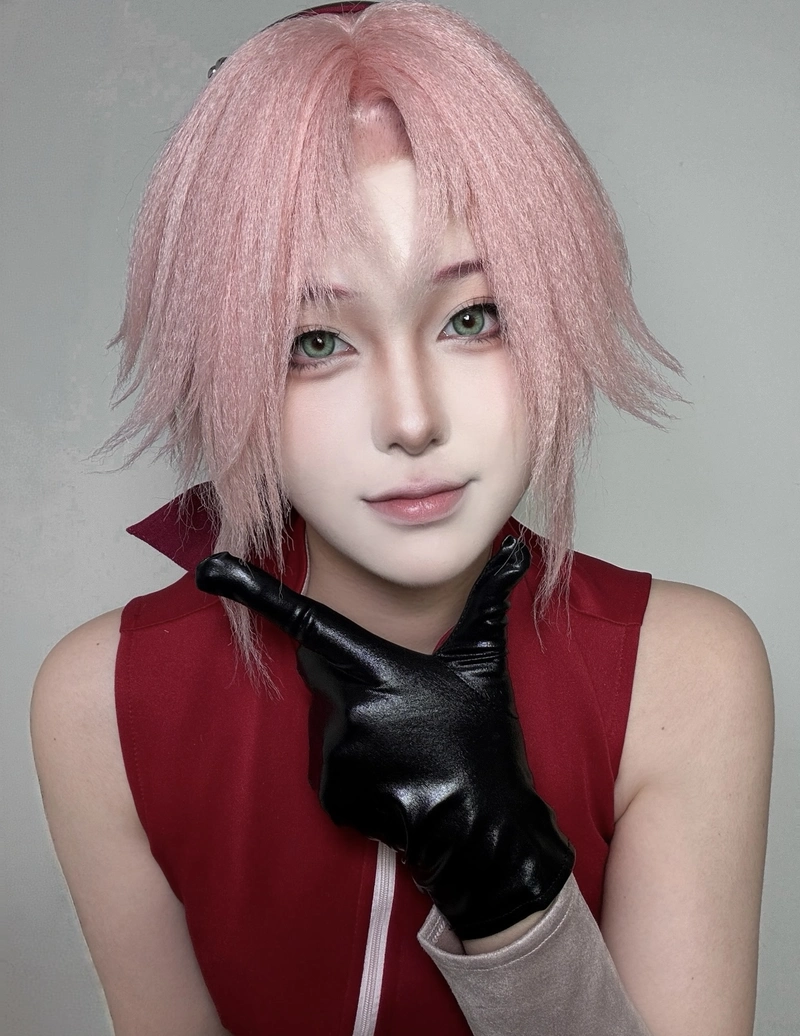 Ảnh cosplay Sakura Haruno mang thần thái chuẩn nữ ninja Lá