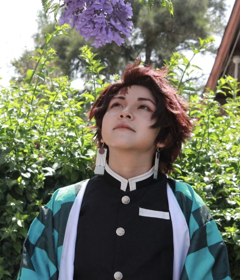 Ảnh cosplay Tanjiro nổi bật cùng trang phục đặc sắc