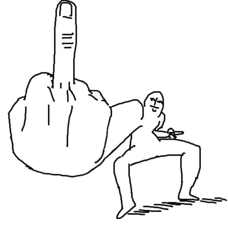 Ảnh meme fuck you cùng phản ứng đầy mỉa mai