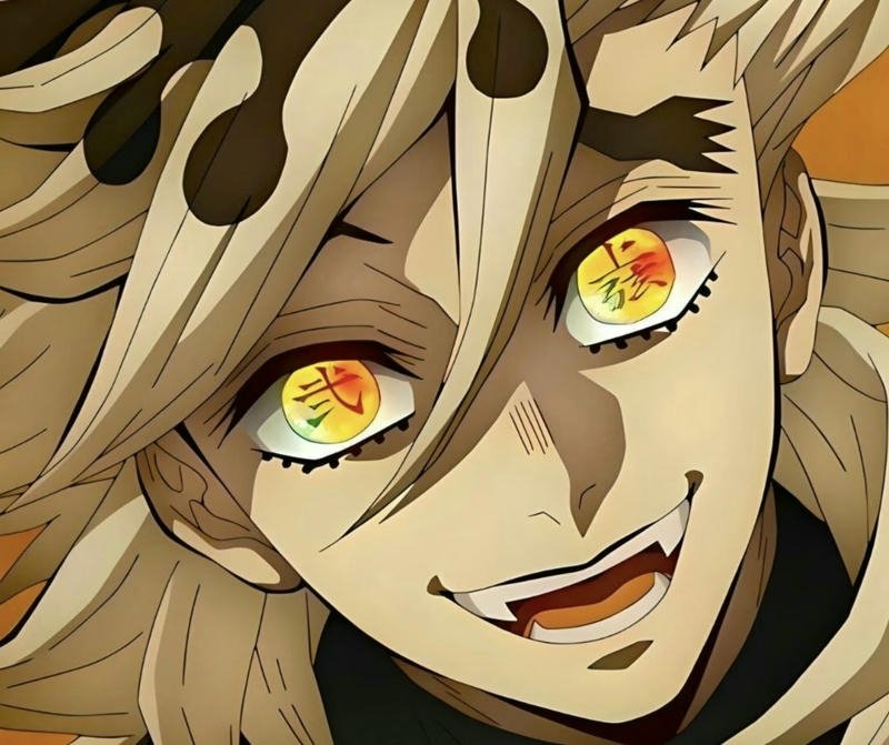 Ánh nhìn Douma anime mang nét lạnh lẽo đáng sợ