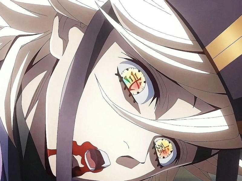 Ánh nhìn Douma anime thể hiện sự tàn nhẫn rõ nét