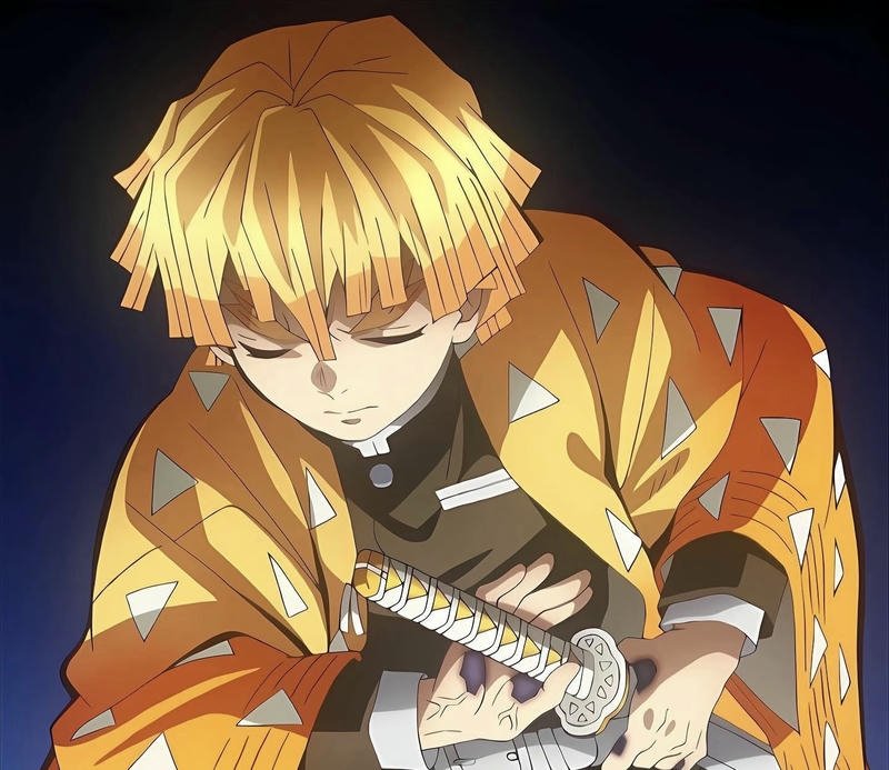 Ánh nhìn Zenitsu anime đầy lo lắng nhưng cuốn hút