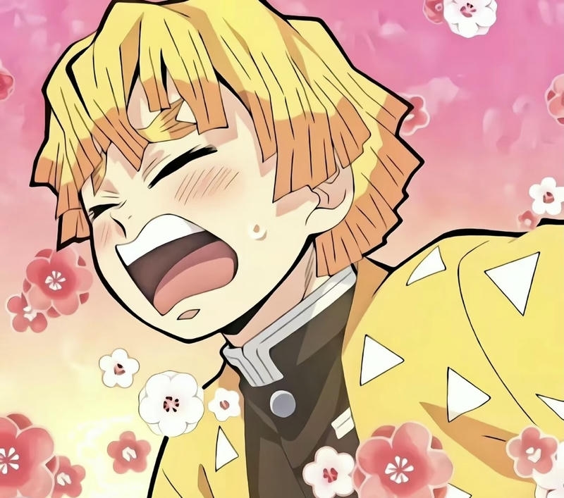 Ánh nhìn Zenitsu anime với nét ngây thơ đáng yêu
