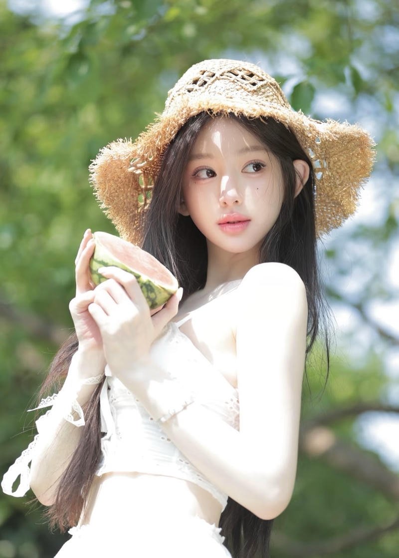 Ánh sáng nhẹ chiếu lên gương mặt gái xinh 2k4