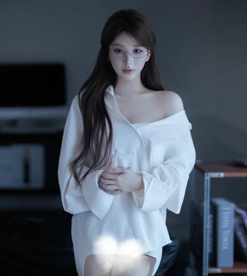 Ánh sáng tự nhiên chiếu lên toàn khung hình gái xinh 2k3