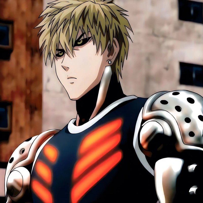 Anime Genos ánh mắt sắc lạnh nổi bật