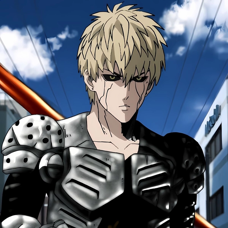 Anime Genos ánh nhìn mạnh mẽ đầy cuốn hút
