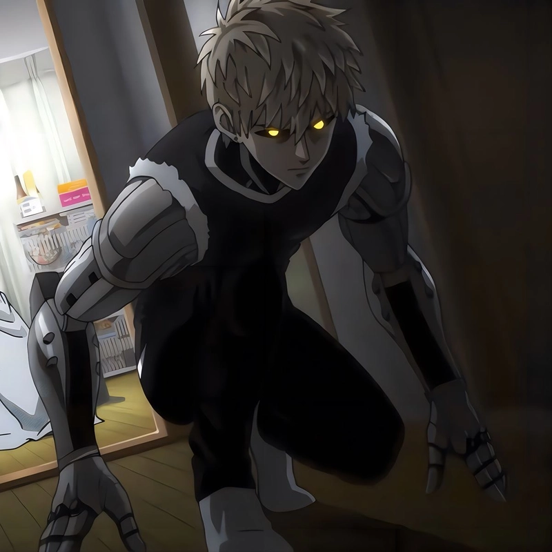 Anime Genos trong khung cảnh hành động đẹp