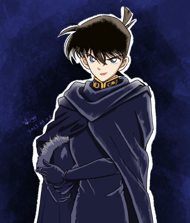 Anime Kudo Shinichi trong khung cảnh điều tra kịch tính