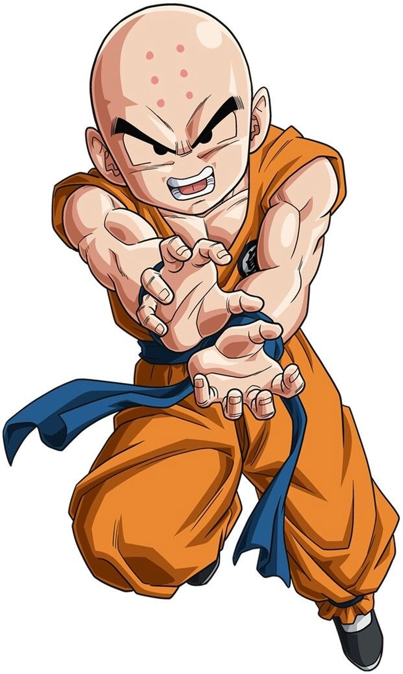Biểu cảm quyết tâm khi đối đầu kẻ thù Krillin