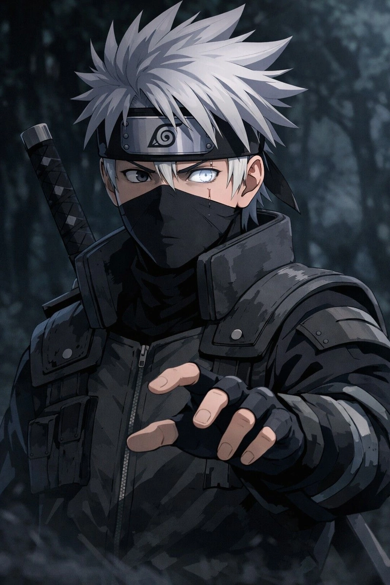 Bức ảnh Kakashi ngầu với biểu cảm bình tĩnh rõ nét