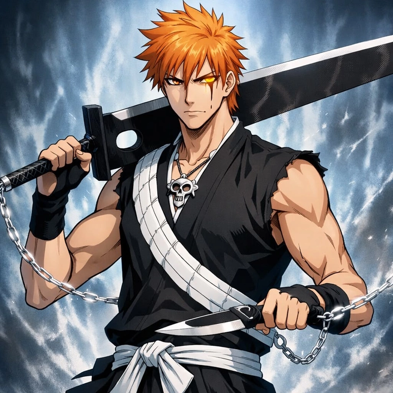 Bức ảnh Kurosaki Ichigo cùng thần thái cuốn hút mạnh mẽ