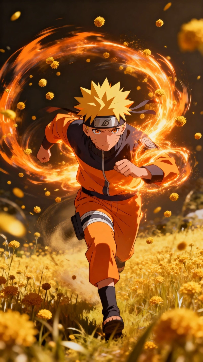 Bức ảnh Naruto ngầu trong tư thế đứng hiên ngang