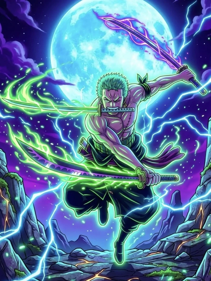 Bức ảnh Zoro đứng yên với khí chất nổi bật