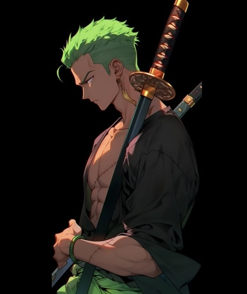 Bức ảnh Zoro với ngoại hình mạnh mẽ nam tính
