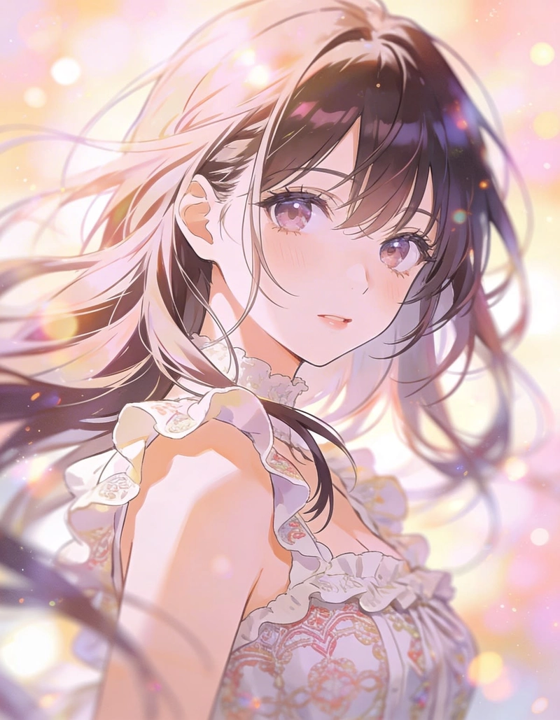 Bức ảnh anime nữ cùng vẻ đẹp nhẹ nhàng tinh tế