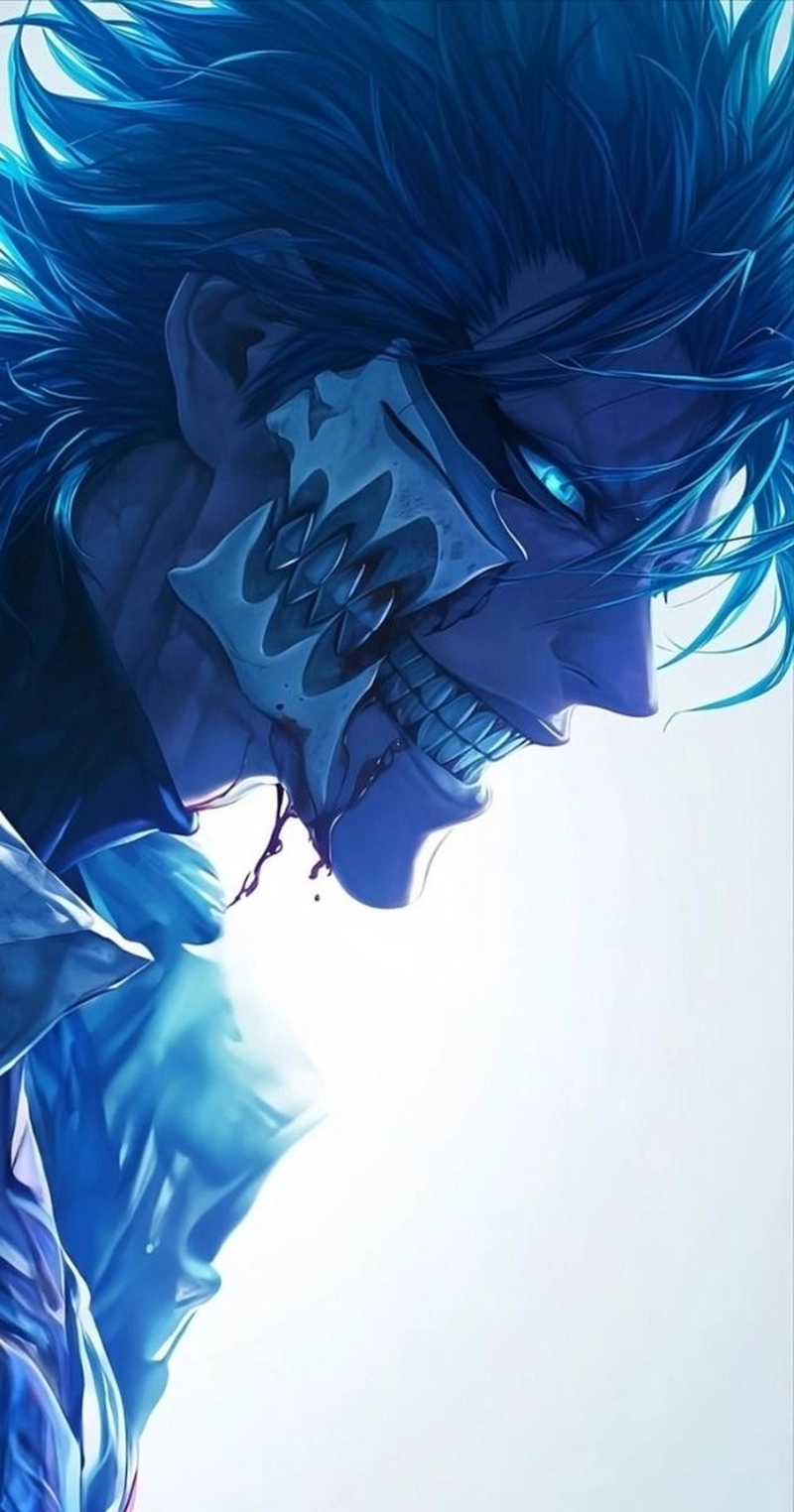 Bức ảnh blue gilly sở hữu mái tóc xanh nổi bật trong Bleach