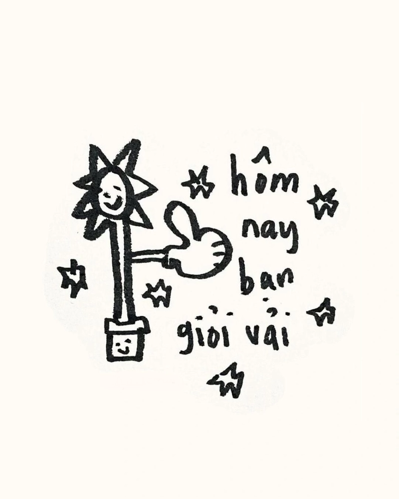 Bức ảnh meme cố lên mang cảm giác tích cực nhẹ nhàng