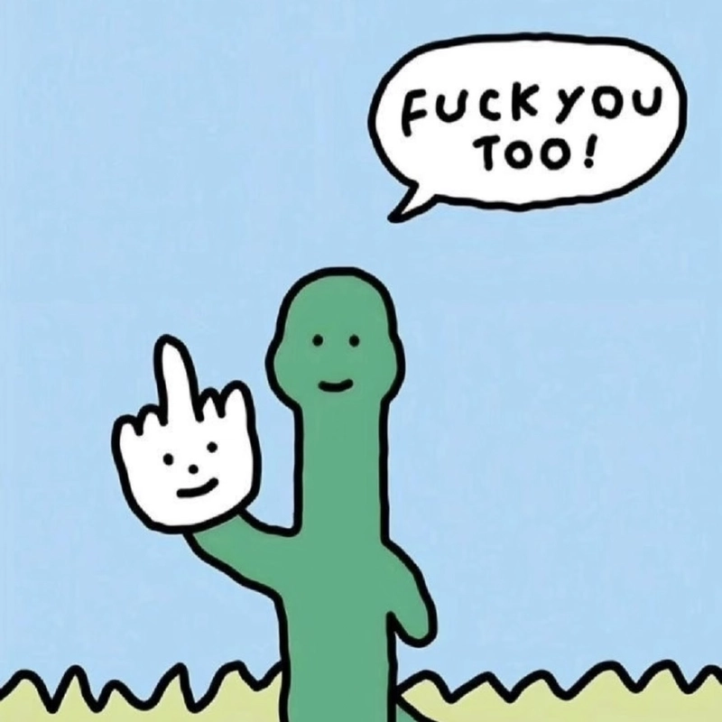 Bức hình meme fuck you mang cảm giác bực tức