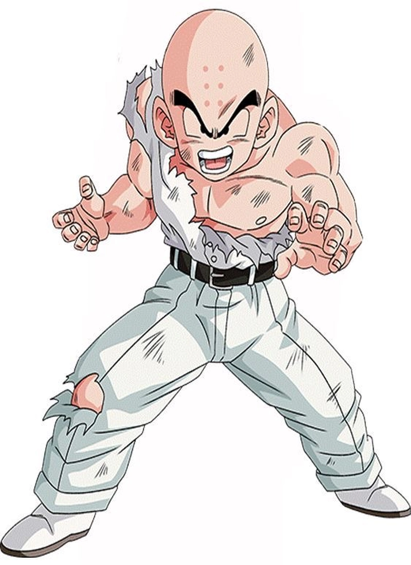 Cảnh chiến đấu gay cấn với năng lượng bùng nổ Krillin