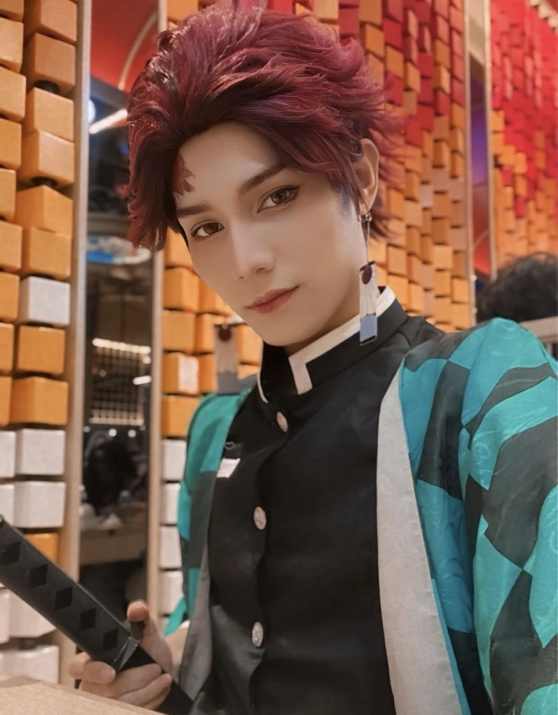 Cosplay Tanjiro nổi bật tạo hình mạnh mẽ