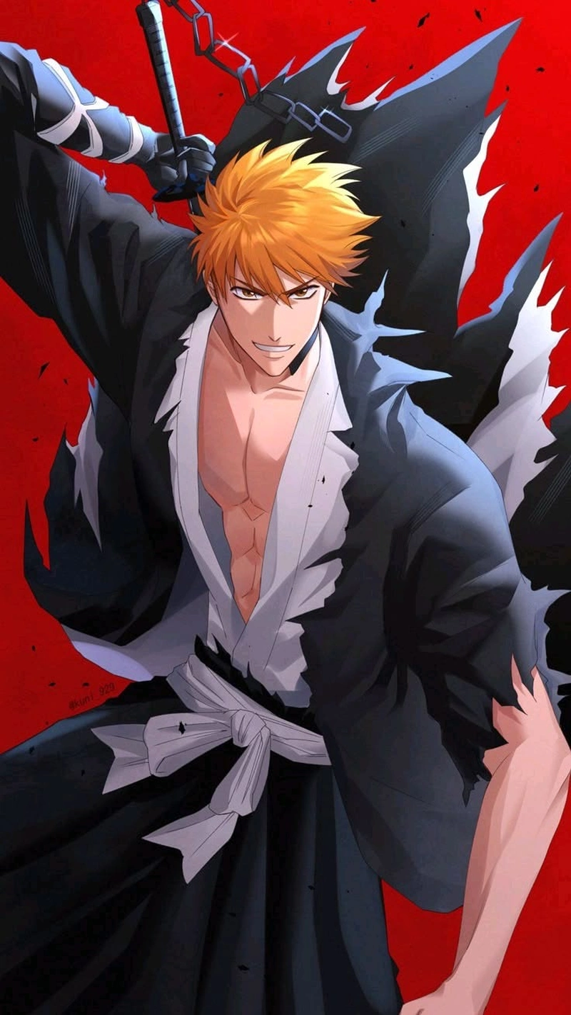 Góc nhìn Kurosaki Ichigo trong tư thế chiến đấu ấn tượng