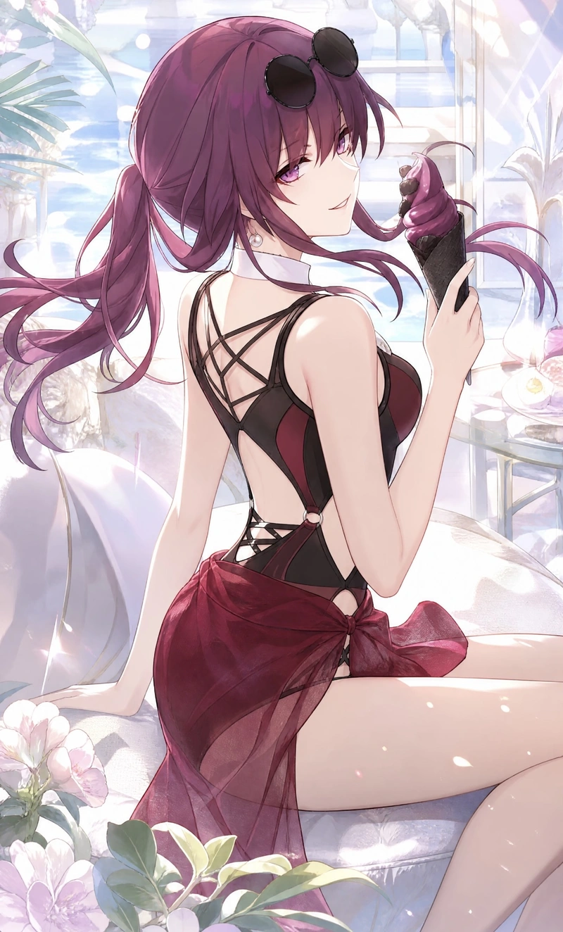 Góc nhìn anime nữ cùng nụ cười dịu dàng nổi bật