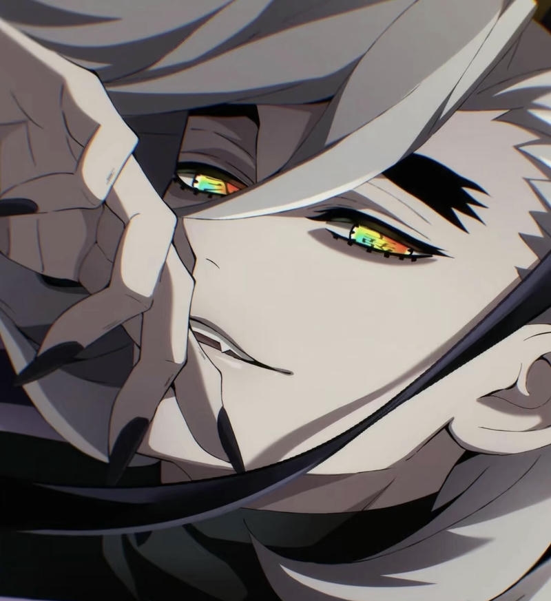 Gương mặt Douma anime biểu cảm bình thản đáng chú ý