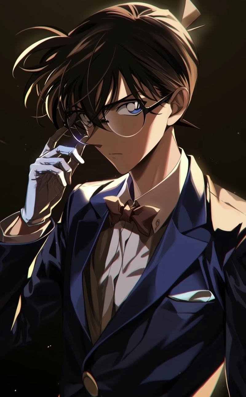 Gương mặt Kudo Shinichi anime nổi bật nét điềm tĩnh