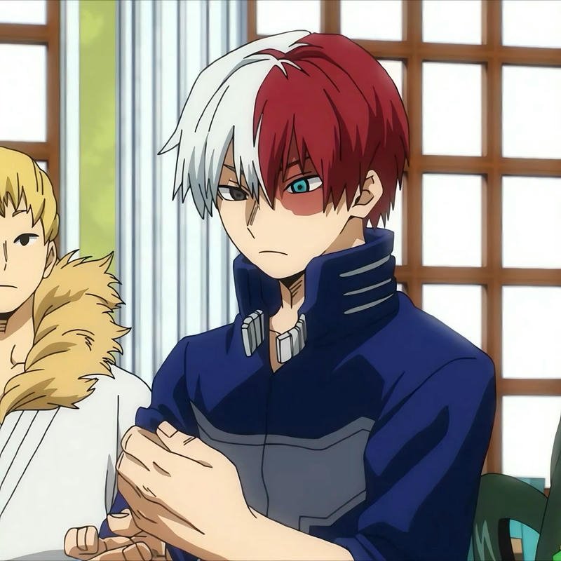Gương mặt Shoto Todoroki phong cách anime lạnh lùng