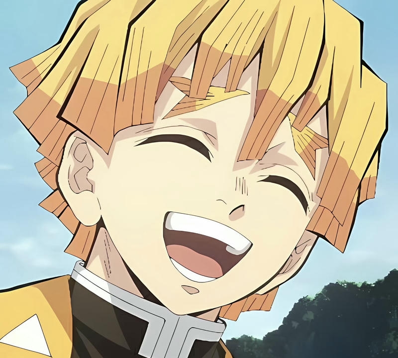 Gương mặt Zenitsu anime biểu cảm hài hước đặc trưng