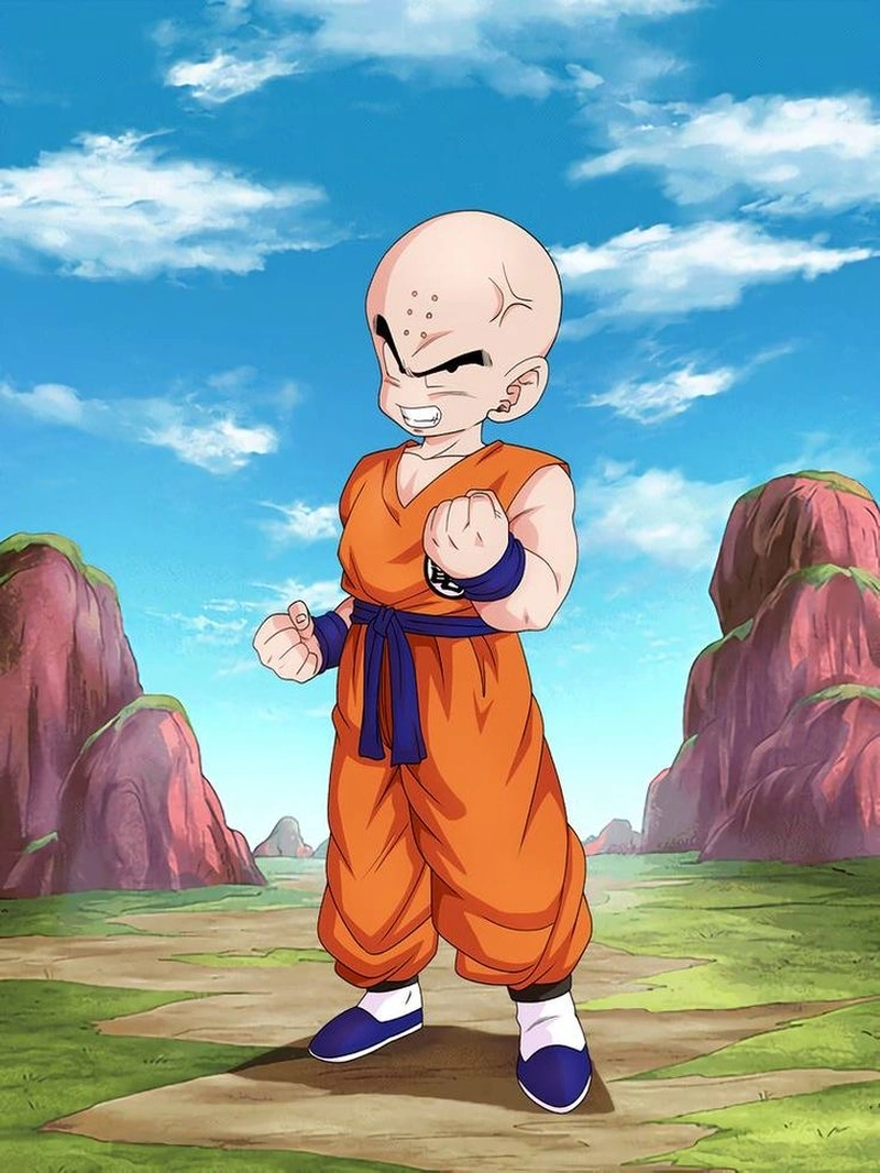 Gương mặt nghiêm túc giữa trận chiến căng thẳng ảnh Krillin