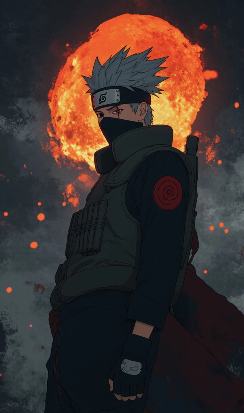 Hình Kakashi ngầu cùng diện mạo nổi bật quen thuộc