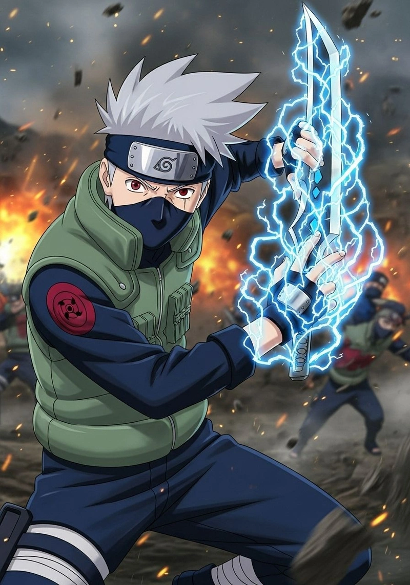 Hình Kakashi ngầu với biểu cảm trầm ổn đặc trưng