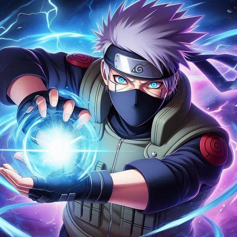 Hình Kakashi ngầu với thần thái chiến binh nổi bật