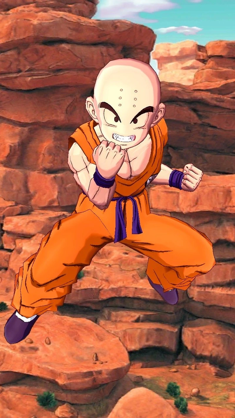 Hình Krillin với trang phục võ thuật truyền thống quen thuộc