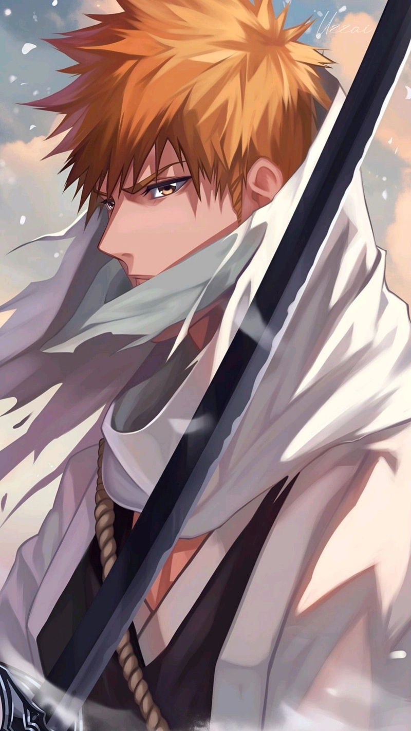 Hình Kurosaki Ichigo với biểu cảm quyết tâm mạnh mẽ